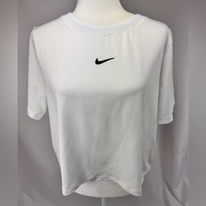 Nike Dri-FIT White Short Sleeve Training Top Logo Women’s Size M